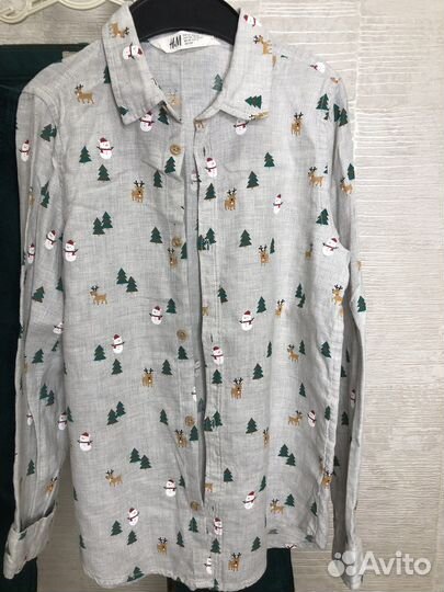 Рубашка 140, брюки 134, H&M, на мальчика, б/у