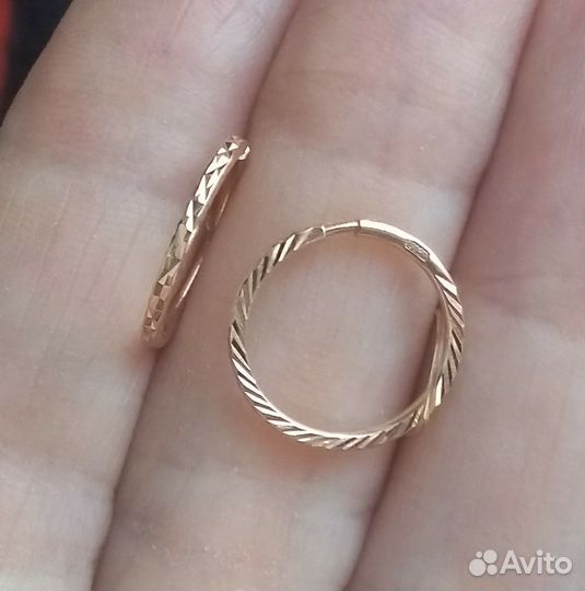 585 серьги D15 мм (разные) конго Новые