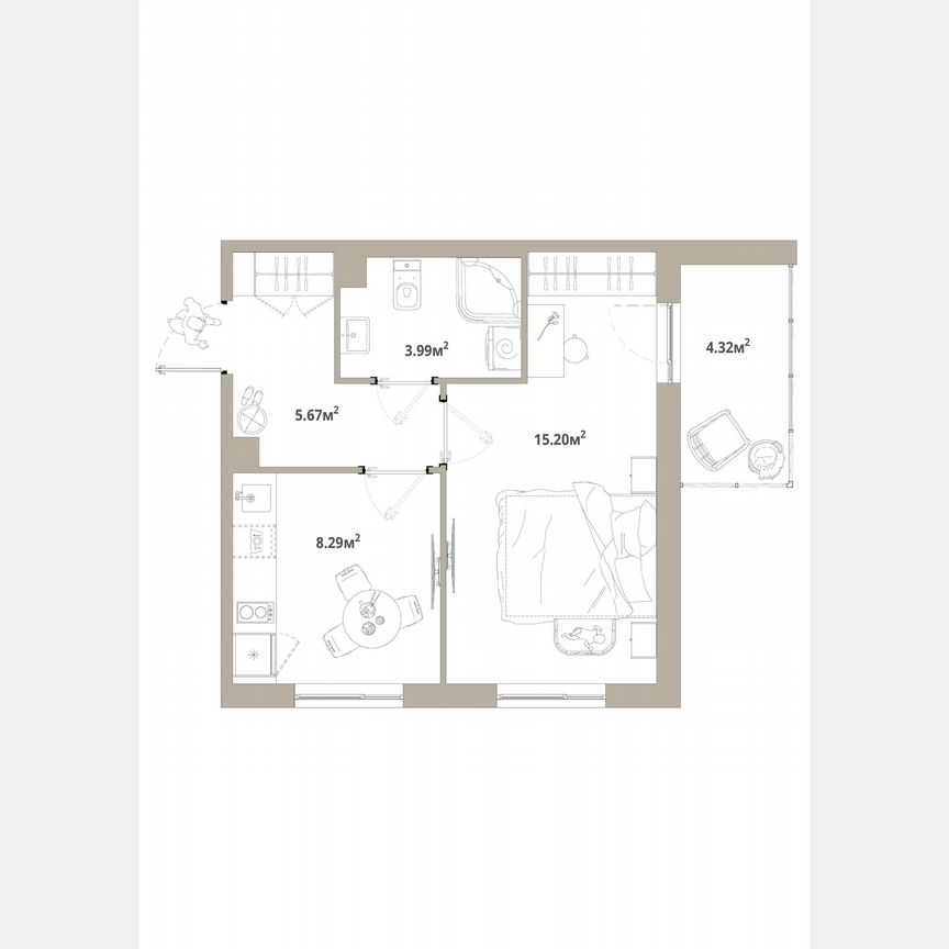 1-к. квартира, 35,3 м², 5/12 эт.