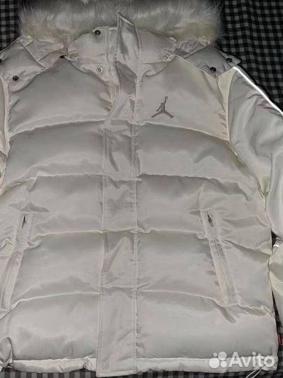 Пуховик Supreme X Air Jordan правильный мех