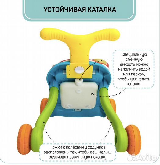 Ходунки каталка 3 в 1