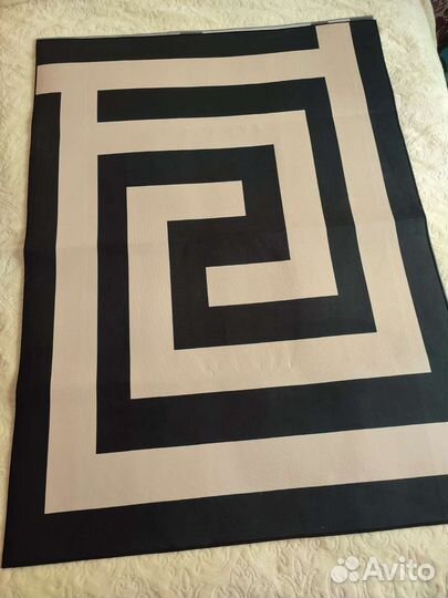 Ковер новый Чëрно-бежевый 120/160