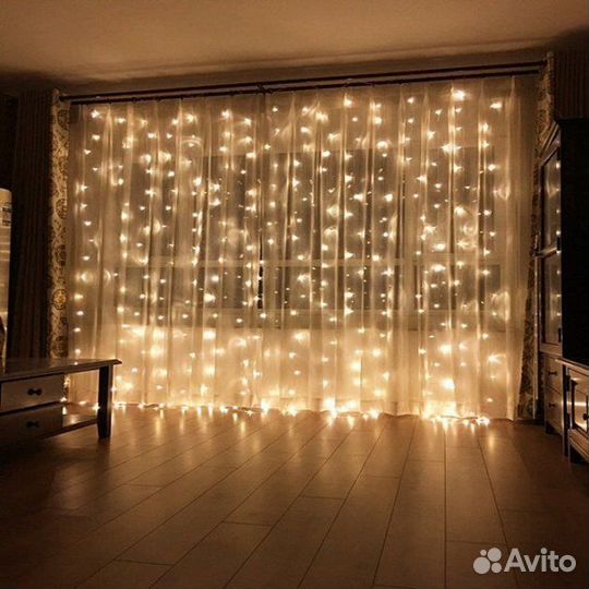 Гирлянда штора 3х2