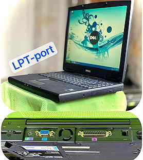 Старый ноутбук Dell LPT-port, Pentium-4, 0,5/20Гб