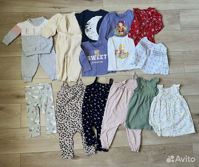 Пакет летней одежды на девочку 74-80