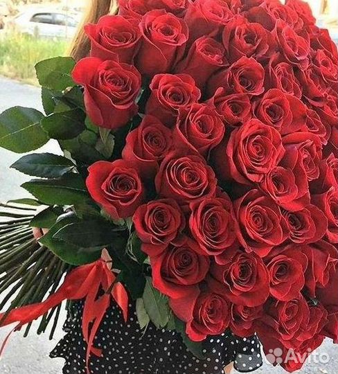 Розы высокие Доставка цветов