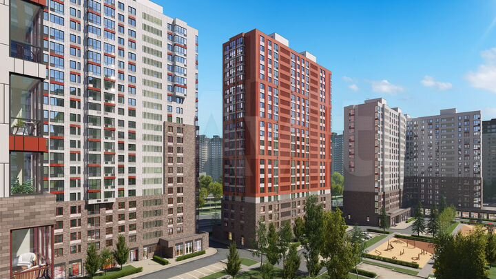 2-к. квартира, 43,4 м², 7/22 эт.