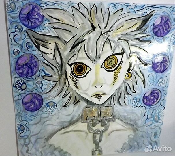 Картина, арт, андроид, аниме