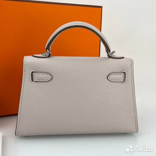 Сумка женская Hermes Kelly mini пыльно-розовый