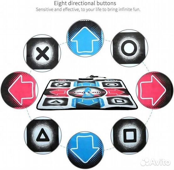 Танцевальный коврик с подключением к тв и пк 8 bit