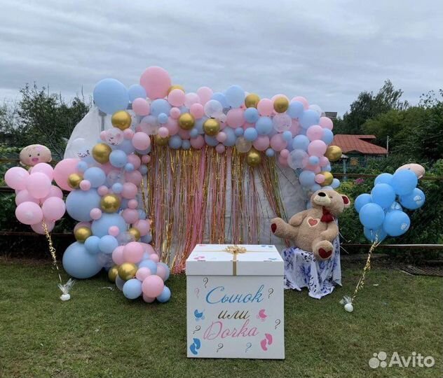 Оформление зала и фотозон воздушными шарами