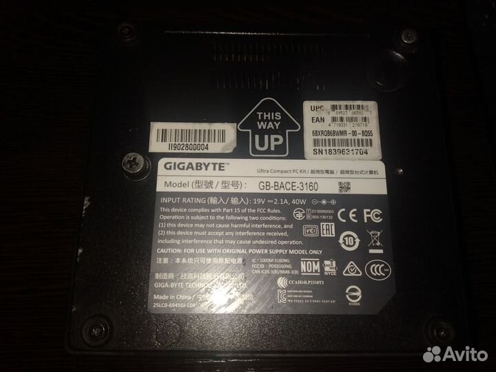 Мини пк (Intel NUC) Gigabyte brix GB-bace-3160