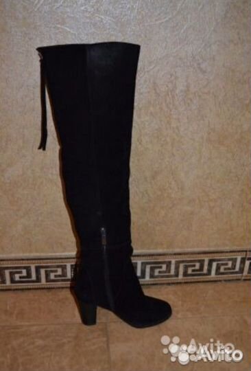 Ботфорты. Замша