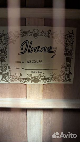 Гитара полуакустическая Ibanezz aeg50ll