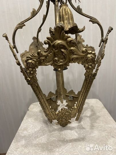 Люстра фонарь бронза