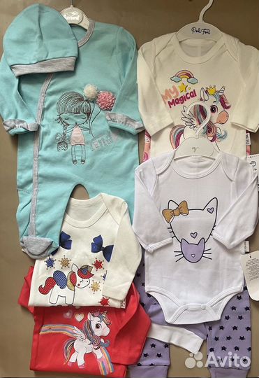 Одежда новая пакетом для девочки р.62-68