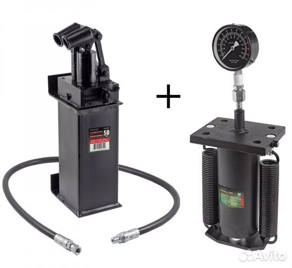 Цилиндр насос и манометр 50т для пресса Rock Force