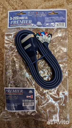 Кабель scart - 5 RCA 1.5м