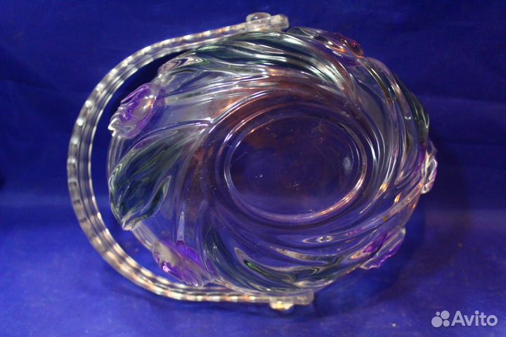 Ваза Конфетница Корзинка с ручкой Красивая изящная