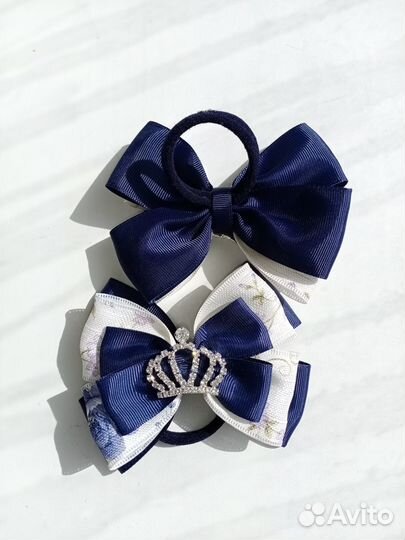 Резинки банты для волос ручной работы