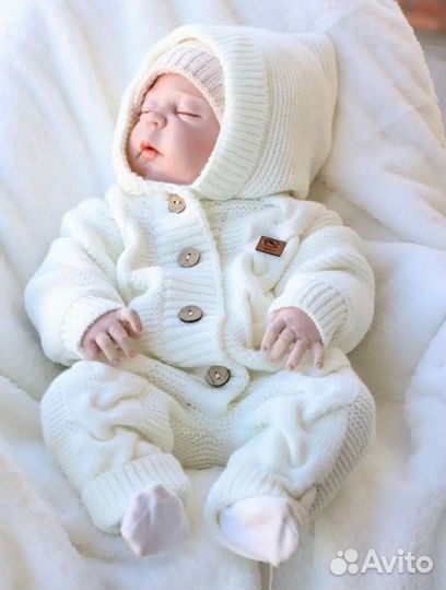 Вязаный комбинезон 62 68
