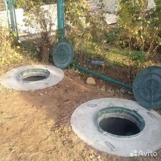 Копка септиков из бетонных колец под ключ