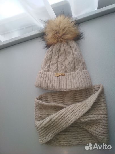 Комплект шапка и снуд для девочки