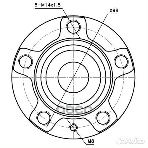 Ступица задняя зад Z89338R Zikmar