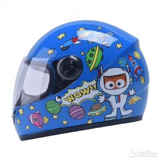 Мотошлем открытый 3/4 BYB детский для мотоцикла