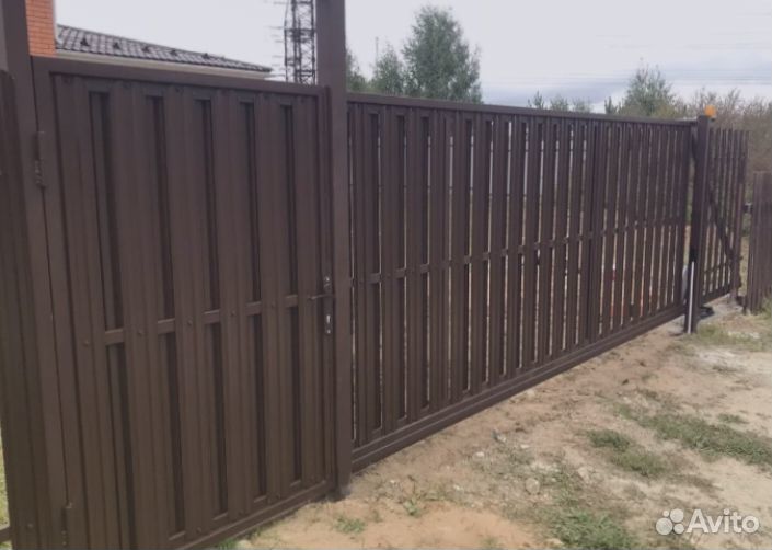 Откатные ворота на заказ 4,3*2