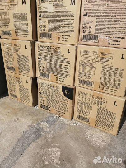 Перчатки латексные медицинские размеры S,M,L,XL