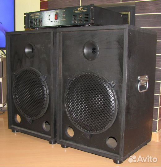 Колонки Pro-Music 1083Вт 2шт F12L64\8Ом+Amplirier