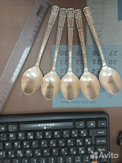 Мельхиоровые ложки 5 шт