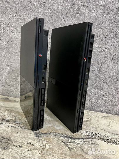 Ps2 прошитая+2 джоя+карта+флешка