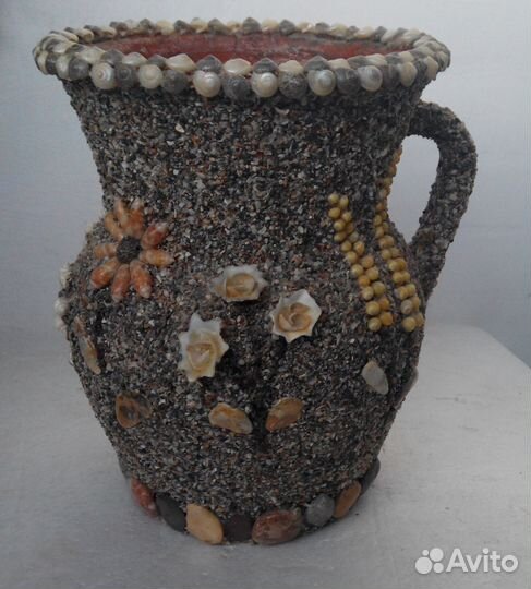 Ваза ракушки керамика высотой 20 см Ручная работа