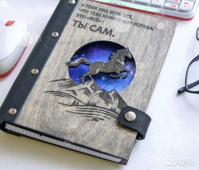Деревянный блокнот (ежедневник, скечбук)
