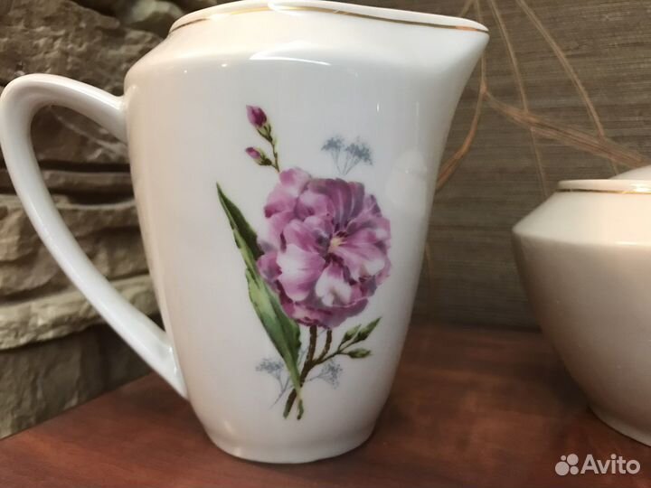 Сливочник, сахарница, фарфор Европа, 1950-е