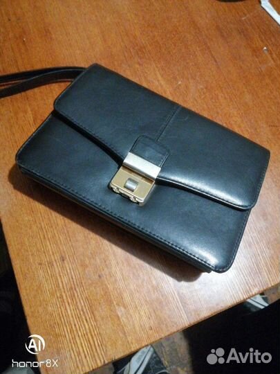 Барсетка мужская, кожаная с кодовым замком