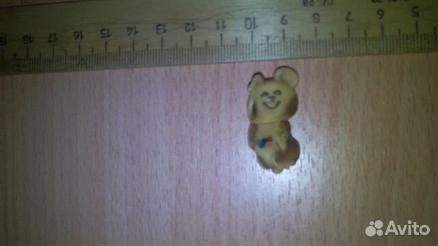 Значок красивый Мишка Олимпийский СССР Б/У