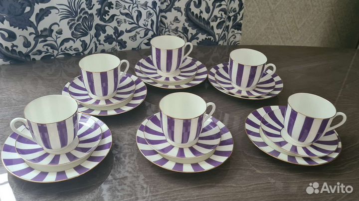 Кофейный сервиз ифз форма Ландыш, рисунок Да и нет