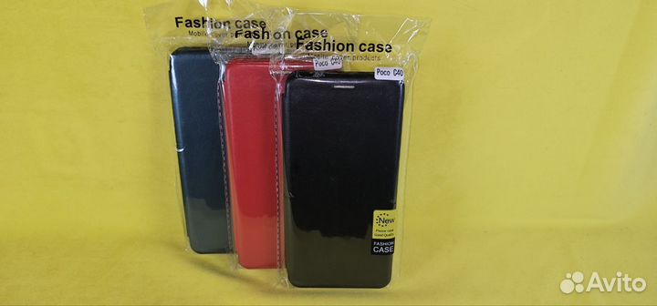 Книжка кожаная-магнитная Poco C40