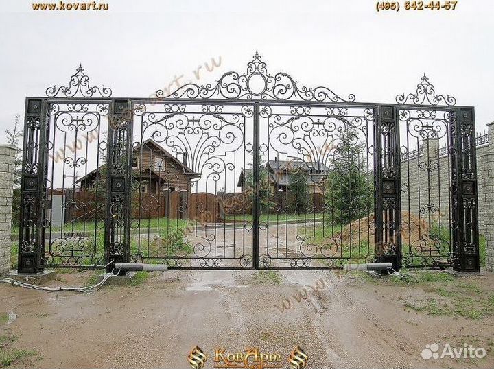 Красивые ворота кованые. арт: X763