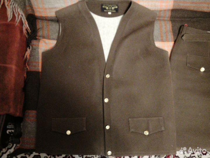 Костюм синтетика замша, 50, винтаж