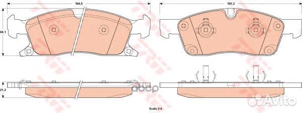 Колодки торм.пер. jeep grand cherokee IV 3.0-6