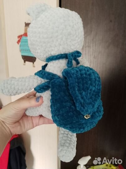 Плюшевая собачка ручной работы