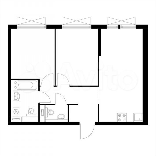 2-к. квартира, 50,9 м², 18/24 эт.