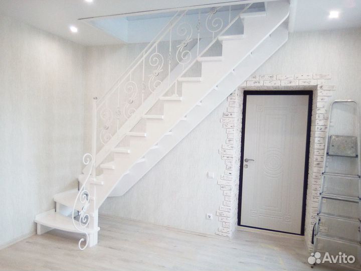 Лестница из дерева, лестницы на металлокаркасе