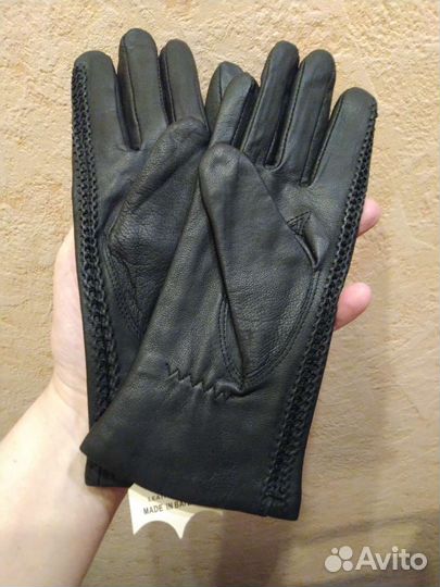 Перчатки женские кожаные новые р. 7,5