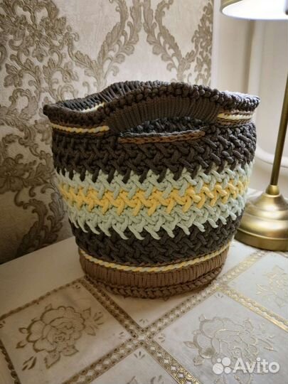 Вязанные корзины