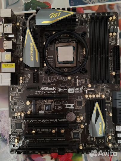 Комплект Asrok Z77 Extreme 6+Core I7 3770k+16гб